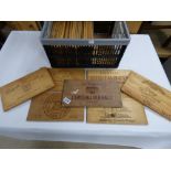 LARGE QUANTITY OF WOODEN SIDES TO FRENCH WINE BOXES