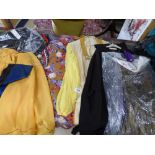 COLLECTION OF COSTUMES FROM THE ROYAL SCHOOL OF BALLET INCLUDING A VELVET JACKET AND EVENING DRESS