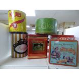SIX ASSORTED ORIGINAL VINTAGE ICONIC METAL TINS, INCLUDING ICONIC FRENCH KUB BOUILLON GRANULE, TWO