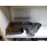 MIXED METAL STORAGE ITEMS, INCLUDING DISHES AND WIRE MESH RACK