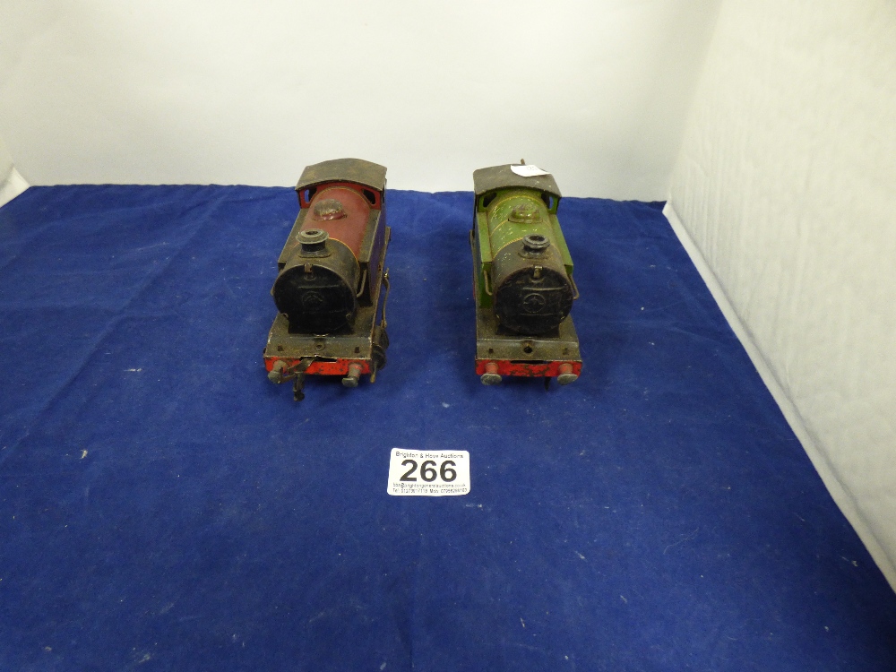 TWO VINTAGE HORNBY 0 GAUGE TIN PLATE TRAINS, TYPE 101, 19CM LONG - Image 2 of 5