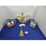 ASSORTED COLLECTIBLES, INCLUDING HARMONY KINGDOM NOAH’S ARK NOVELTY TEAPOT, ROYAL DUX CERAMIC FIGURE