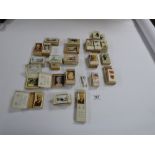 QUANTITY OF ASSORTED CIGARETTE CARDS, MOST IN CIGARETTE BOXES BY KENSITAS OR “DE RESZKE” MINORS