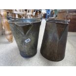 TWO VINTAGE GALVANISED POURING CONTAINERS