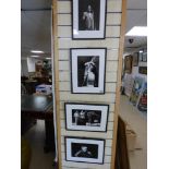 FOUR FRAMED AND GLAZED PHOTOGRAPHS OF JAZZ MUSICIANS NAMELY, RUTH DAVIS, DEE DEE BRIDGWATER AND A