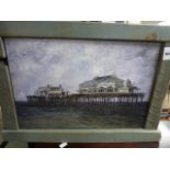 "WEST PIER AS IT WAS" A REALISTIC PRINT OF AN OIL ON CANVAS BY LOCAL BRIGHTON ARTIST DANNY AGER