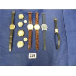A QUANTITY OF MECHANICAL WRISTWATCHES, SOME WITH AUTOMATIC MOVEMENTS, INCLUDING A SILVER ART DECO