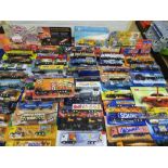 LARGE COLLECTION OF ASSORTED DIE CAST VEHICLES IN ORIGINAL BOXES, MOST BEING GERMAN AND RELATING