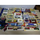 A GROUP OF DIE CAST VEHICLES INCLUDING LLEDO DAYS GONE, CORGI AND MATCHBOX MODELS OF YESTERYEAR, ALL