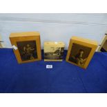 THREE EARLY MAUCHLINE WARE BOXES