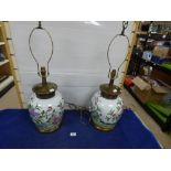 LARGE PAIR OF ORIENTAL TABLE LAMPS