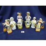 THREE PAIRS OF VICTORIAN STAFFORD SHIRE FIGURES