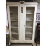 LARGE ORNATE STORAGE CUPBOARD. 220 X 127 X 43 CMS