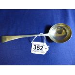 A GEORGE III SILVER SAUCE LADLE, HALLMARKED LONDON 1794 BY SAMUEL GODBEHERE & EDWARD WIGAN, 51G