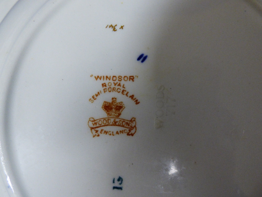 TWELVE PIECE SET OF WOOD & SONS CERAMIC WINDSOR PATTERN DINNER SERVICE - Image 4 of 4