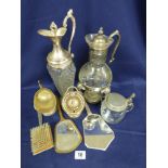 COLLECTION OF PLATE WARE ITEMS INCLUDING EWER