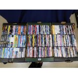 THREE LARGE BOXES OF DVD'S