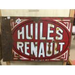 FRENCH ENAMEL RENAULT SIGN DOUBLE SIDED