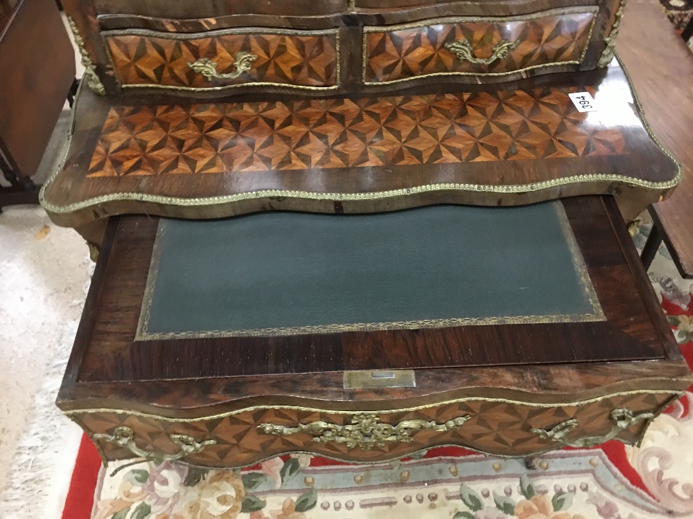 ORNATE FRENCH EMPIRE LADIES WRITING BUREAU MARQUETRY INLAY 131CM BY 69CM BY 54CM - Image 3 of 6