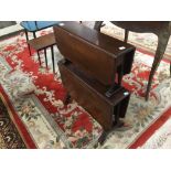 A TWO TIER MAHOGANY VICTORIAN FOLDING SUTHERLAND TABLE 70CM TALL