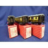 THREE HORNBY DUBLO PULLMAN CARS GAUGE OO/ 40 4035, 4036 AND 4037. ALL BOXED