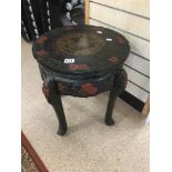 ORIENTAL EBONISED ORNATE TABLE