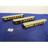 THREE HORNBY DUBLO PULLMAN CARS GAUGE OO/HO 4035, 4036 AND 4037. ALL BOXED