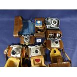 VINTAGE CAMERAS IN CASES, INCLUDING AGFA