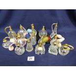 COLLECTION OF ATOMISERS INCLUDING STUART GLASS