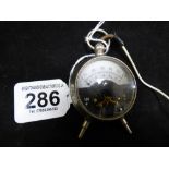 A VINTAGE POCKET VOLTMETER GAUGE, DIAL 4.5CM DIAMTER