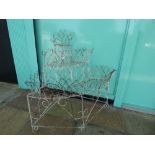 VICTORIAN METAL WIRE PLANT DISPLAY STAND