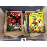 LARGE QUANTITY OF VINTAGE COMICS AND MAGAZINES, INCLUDING X-MEN, MGM'S TOM & JERRY, THE HOTSPUR