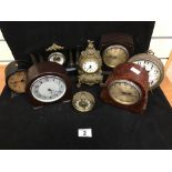 COLLECTION OF VINTAGE CLOCKS, INCLUDING INGERSOLL GLORIA ALARM CLOCK, WEST CLOCK “BIG BEN” ALARM