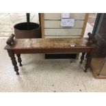 VICTORIAN 2 SEATER WOODEN STOOL