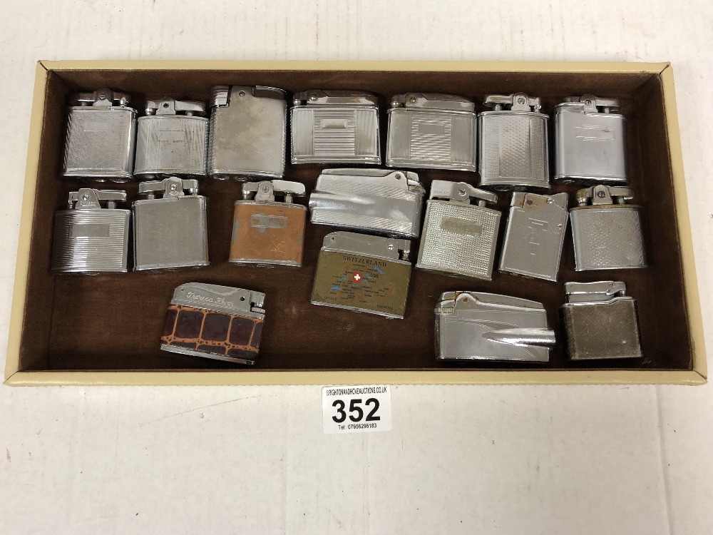 COLLECTION OF VINTAGE LIGHTERS, INCLUDING RONSON, OMEGA AND MANY MORE