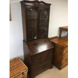 MAHOGANY SECRETAIRE / BUREAU WITH BOOKCASE