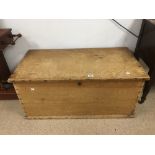 VICTORIAN PINE BLANKET CHEST WITH STORAGE DRAWERS