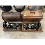 SINGER AND JONES HAND CRANK SEWING MACHINES