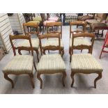 SIX VINTAGE DINING CHAIRS BAR BACKED
