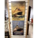TWO REPRODUCTION WHITE STAR LINE POSTERS 40x56 CM'S