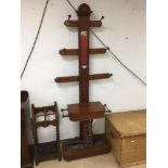 VICTORIAN MAHOGANY HAL STAND WITH COMPARTMENT