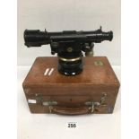 A CROYDON HALL BROS SURVEYORS THEODOLITE, IN ORIGINAL WOODEN BOX, NO 461463