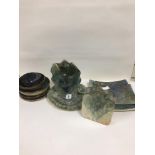 COLLECTION OF ART POTTERY ITEMS, INCLUDING VASE, BOWLS AND MORE