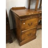 WOODEN TWO DRAWER FILING CABINET