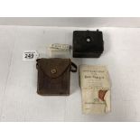 ZEISS IKON BOX-TENGOR CAMERA WITH ORIGINAL CASE AND INSTRUCTIONS