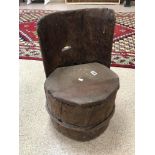 WOODEN BARRELL SEAT