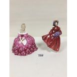 TWO ROYAL DOULTON FIGURES, "VICTORIA" AND "LILAC TIME" HN2471 AND HN2137 RESPECTIVELY