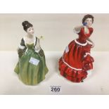 TWO ROYAL DOULTON FIGURES "PAULINE" AND "FLEUR" HN3643 AND HN2368