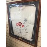 FRAMED AND GLAZED XXL SUSSEX COUNTY CRICKET SHIRTS SIGNED BY THE TEAM FROM 2013