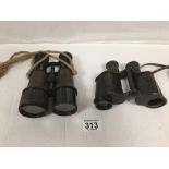 TWO PAIRS OF MILITARY BINOCULARS, ONE BY LEMAIRE FAB PARIS, 5351212, THE OTHER BY W.WATSON & SONS
